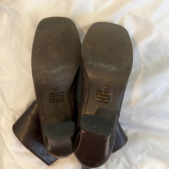 Vintage 90s Vis a Vie chocolate brown chunky ankle boot size 8 - Picture 7 of 9